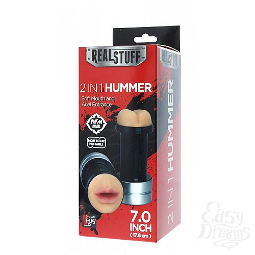 ���������� 2  ������������ ����������� REALSTUFF 2 IN 1 HUMMER MOUTH   ANUS - ����� � �����