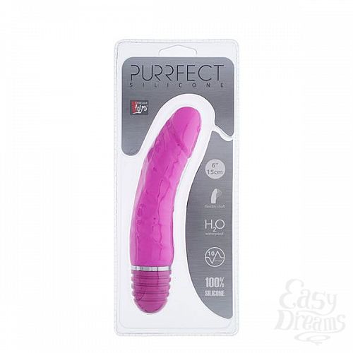���������� 2  ������� ����������� ��������-��������� PURRFECT SILICONE VIBRATOR 6INCH PINK - 15 ��.