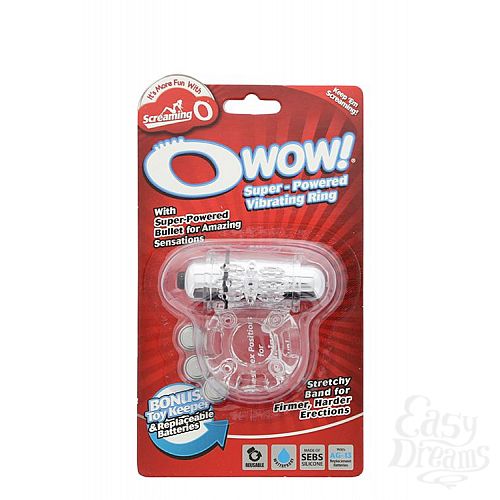Фотография 2  Прозрачное эрекционное виброкольцо OWOW CLEAR