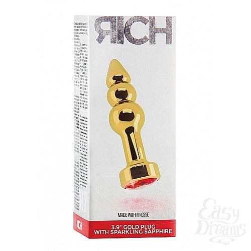���������� 3  �������� ������ 3,9 R7 RICH Gold/Red Sapphire SH-RIC007GLD