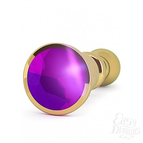 Фотография 2  Анальная пробка 4,8 R2 RICH Gold/Purple Sapphire SH-RIC002GLD