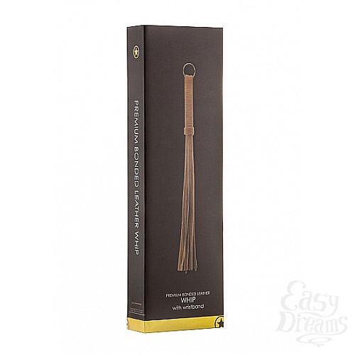 Фотография 2  Кожаная плетка OUCH! Brown SH-OU162BRN