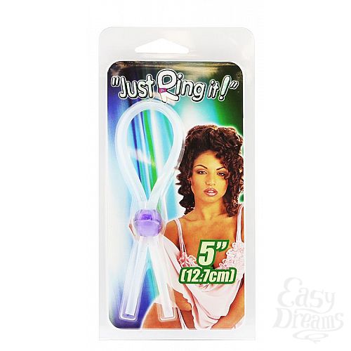 ���������� 2  ���������� ����� � ���������� ������� SILICONE COCK RING WITH BEAD LAVENDER