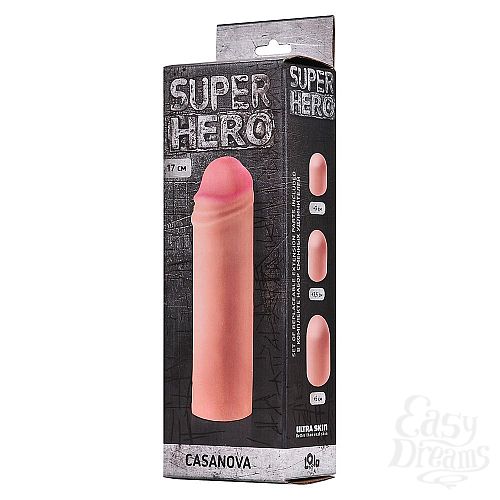Фотография 2  Фаллоудлинитель SUPER HERO Casanova - 18 см.