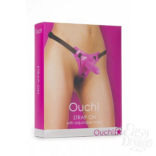 ���������� 2  ������� ������� Strap-On Pink Ouch! - 11 ��.