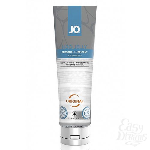 Фотография 1:  Лубрикант на водной основе JO H2O JELLY ORIGINAL - 120 мл.