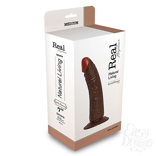 ���������� 2  ������������� Realistic dildo real rapture - Toyz4lovers, 20,5�4,5 ��, ����������