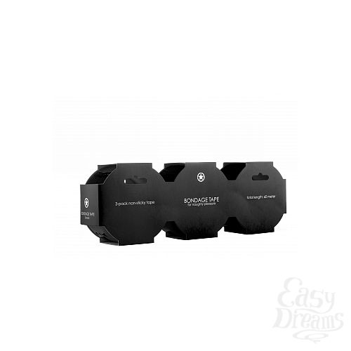 ���������� 2  ����� Bondage Tape ����� �� 3 �� Black SH-OUBT001PACKBLK