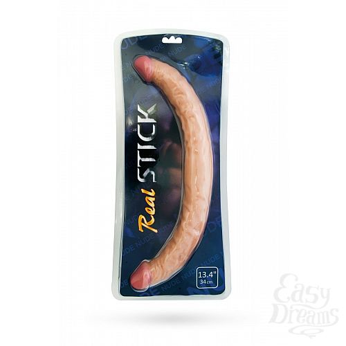 Фотография 2:  Двусторонний фаллоимитатор Realstick Nude - 34 см. Фотография 2  Двусторонний фаллоимитатор Realstick Nude - 34 см.
