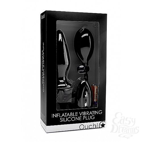 ���������� 2  ׸���� �������� ���������� � �������� ���������� � ��������� Inflatable Vibrating Silicone Plug - 12,2 ��.