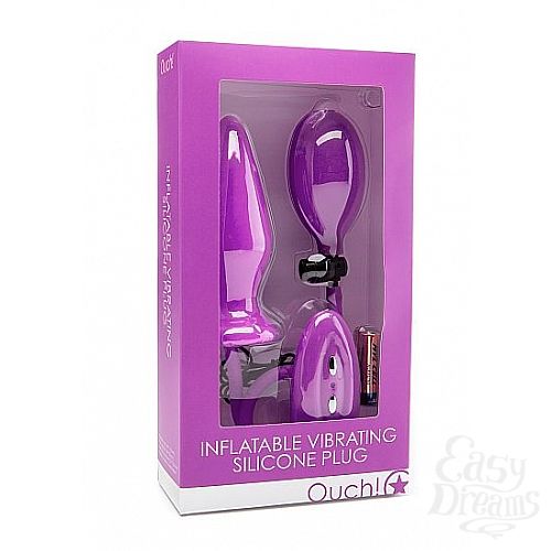 ���������� 2  ���������� �������� ���������� � �������� ���������� � ��������� Inflatable Vibrating Silicone Plug - 12,2 ��.