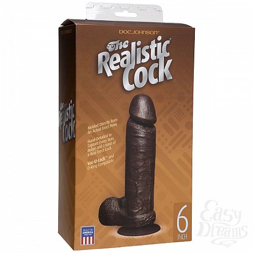 ���������� 2  ������������ ���������� ������ The Realistic Cock 6  with Removable Vac-U-Lock Suction Cup - 19,8 ��.