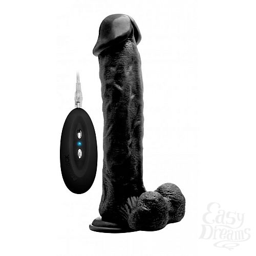 ���������� 1:  ׸���� ��������-��������� Vibrating Realistic Cock 11  With Scrotum - 29,5 ��.