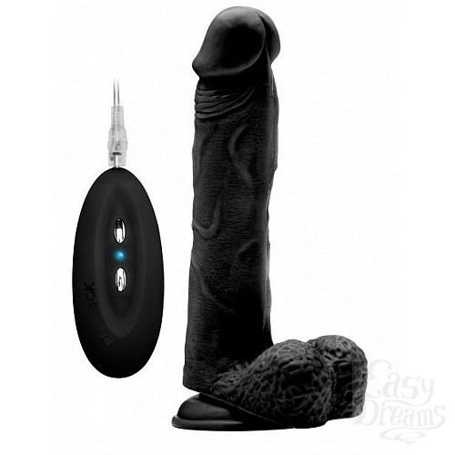 ���������� 1:  ׸���� ��������-��������� Vibrating Realistic Cock 9  With Scrotum - 23,5 ��.