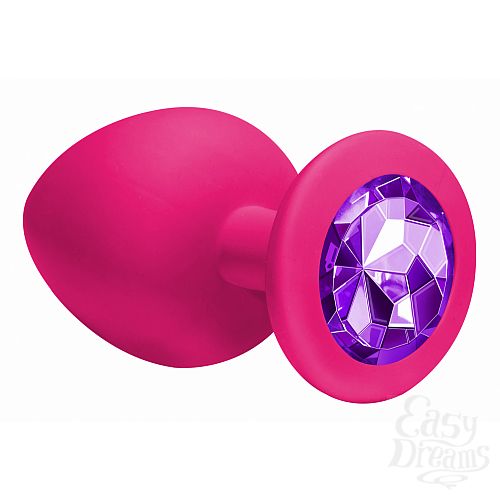 Фотография 3  Анальная пробка Emotions Cutie Large Pink dark purple crystal 4013-02Lola