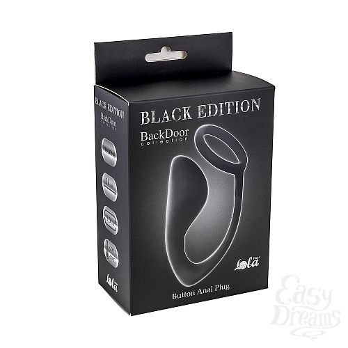  1:         Button Anal Plug Black 4216-01Lola
