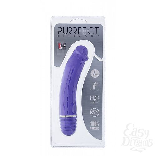 ���������� 2  ���������� ��������-��������� PURRFECT SILICONE VIBRATOR 6INCH PURPLE