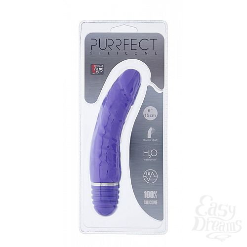���������� 2  ���������� �������� PURRFECT SILICONE VIBRATOR 6INCH PURPLE