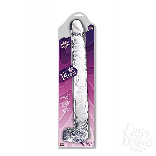 ���������� 2  ���������� �������������-������ JELLY JOY BIG BOYZ EXTRA LONG CLEAR DONG - 36 ��.