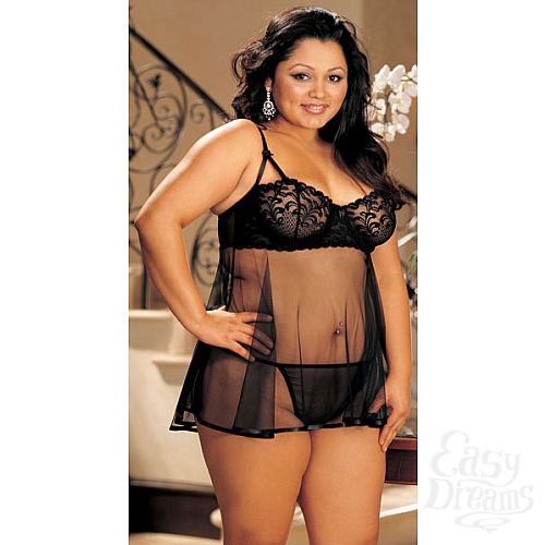 Фотография 2:  Прозрачная сорочка бэби долл Фотография 2  Прозрачная сорочка бэби долл