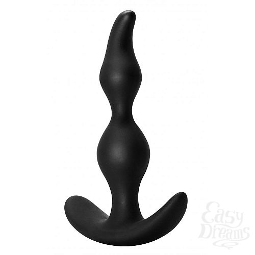 Фотография 2  Чёрная анальная пробка Bent Anal Plug Black - 13 см.
