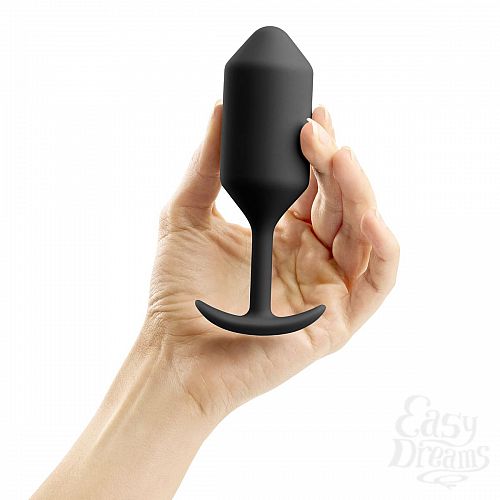 Фотография 3  Чёрная пробка для ношения B-vibe Snug Plug 3 - 12,7 см.