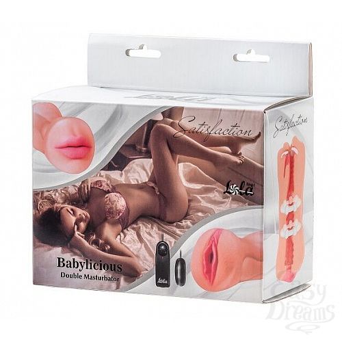 Фотография 1:  Двусторонний мастурбатор с вибропулей Satisfaction Babylicious