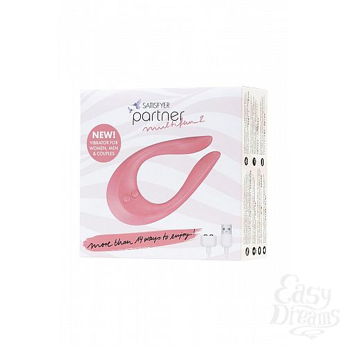 Фотография 6  Розовый многофункциональный стимулятор для пар Satisfyer Partner Multifun 2