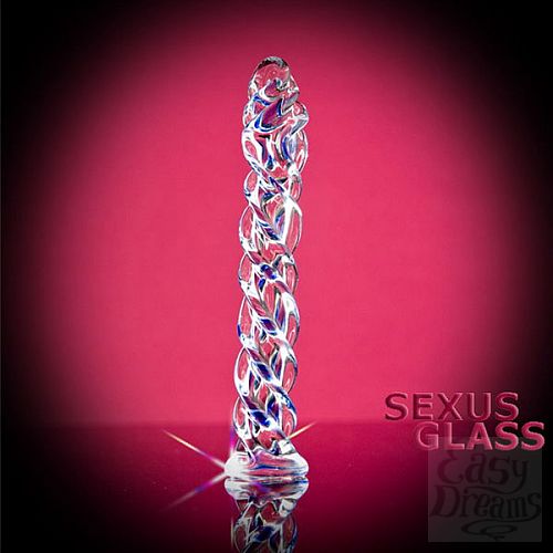 Фотография 1:  Прозрачный фаллос из стекла со спиралью (Sexus-glass 912002) Фотография 1:  Прозрачный фаллос из стекла со спиралью (Sexus-glass 912002)