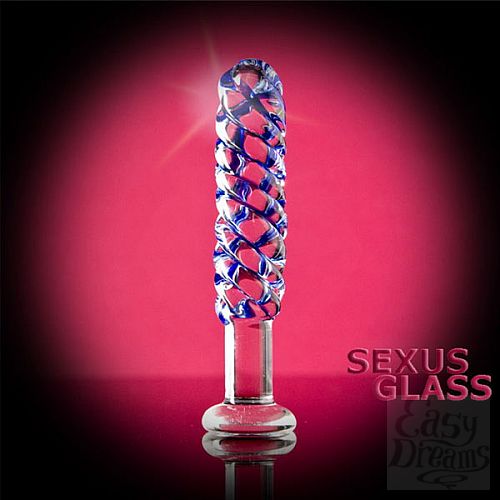 Фотография 1:  Стеклянный фаллос со спиралью (Sexus-glass 912004) Фотография 1:  Стеклянный фаллос со спиралью (Sexus-glass 912004)