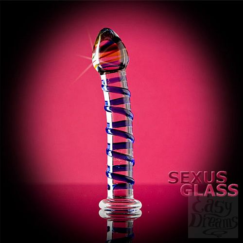 Фотография 1:  Прозрачный фаллос из стекла со спиралью (Sexus-glass 912033) Фотография 1:  Прозрачный фаллос из стекла со спиралью (Sexus-glass 912033)
