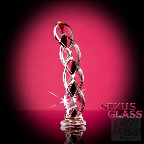 Фотография 1:  Стеклянный фаллос в виде косички (Sexus-glass 912079) Фотография 1:  Стеклянный фаллос в виде косички (Sexus-glass 912079)