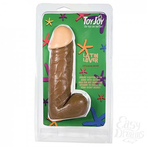 ���������� 2  ������������� LATIN LOVER DONG 20 CM BROWN9703TJ