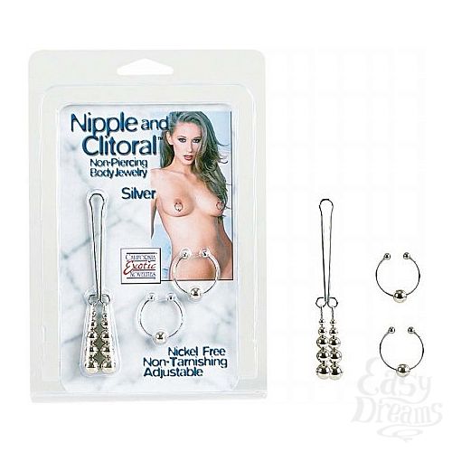 ���������� 2  �������� �������� ��������� Nipple and Clitoral Body Jewelry Silver