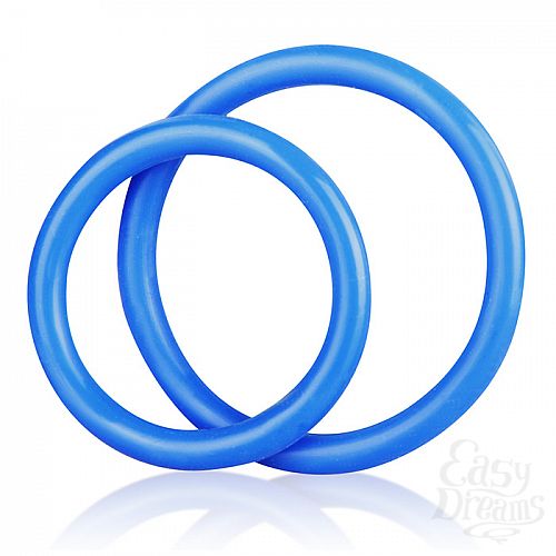 ���������� 2  ����� �� ���� ������� ����������� ����� ������� �������� SILICONE COCK RING SET BLM4005-BLU