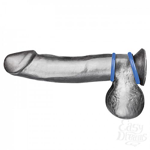 ���������� 3  ����� �� ���� ������� ����������� ����� ������� �������� SILICONE COCK RING SET BLM4005-BLU