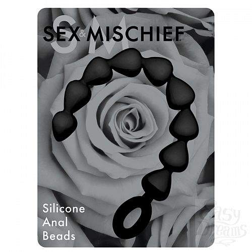 ���������� 1:  �������� ������ Black Silicone Anal Beads