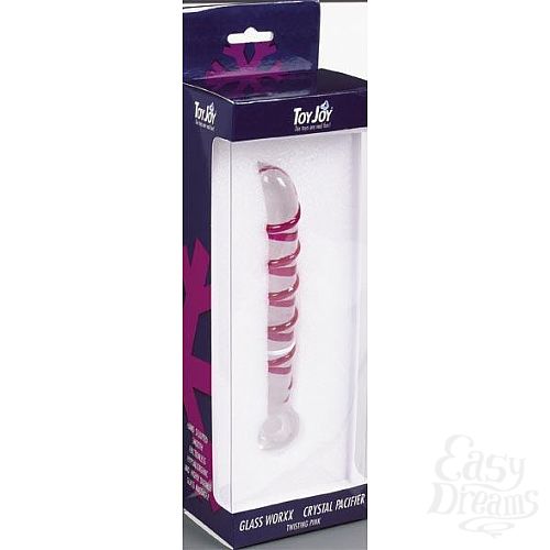 Фотография 2:  Стеклянный фаллоимитатор GLASS WORXX CRYSTAL PACIFIER PINK, 17 см, Прозрачный Фотография 2  Стеклянный фаллоимитатор GLASS WORXX CRYSTAL PACIFIER PINK, 17 см, Прозрачный