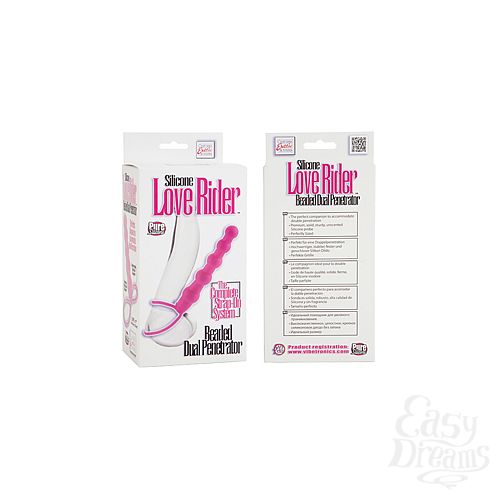  3     Silicone Love Rider Beaded Dual Penetrator 