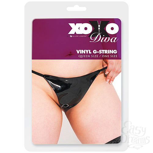 Фотография 1:  Виниловые черные стринги DIVA 2-1007XOD Фотография 1:  Виниловые черные стринги DIVA 2-1007XOD
