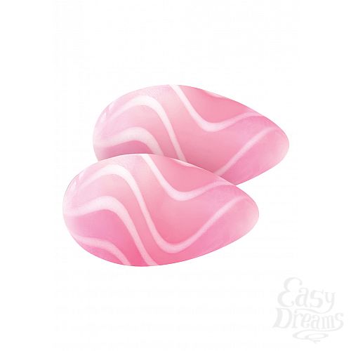 ���������� 2  ����������� CRYSTAL GLASS EGGS PINK NSN-0703-14