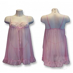 Нежно-розовая сорочка с сердечками F354-41EF Нежно-розовая сорочка с сердечками F354-41EF