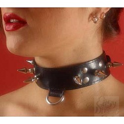 Ошейник узкий декорированный шипами P295 Ошейник узкий декорированный шипами P295