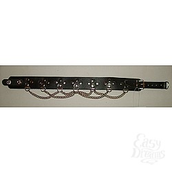 Ошейник узкий с цепочками без подкладки P298b Ошейник узкий с цепочками без подкладки P298b