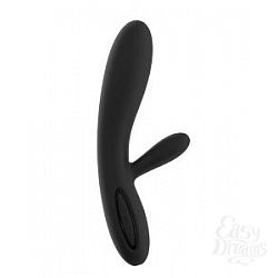 Черный вибратор Lucas с клиторальным стимулятором Черный вибратор Lucas с клиторальным стимулятором