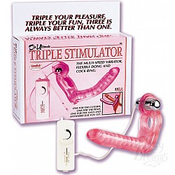 Насадка - эрекционное кольцо Тройная стимуляция Насадка - эрекционное кольцо Тройная стимуляция