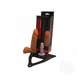 Реалистичный фаллоимитатор с мошонкой на трусиках Харнесс - 16,5 см. Реалистичный фаллоимитатор с мошонкой на трусиках Харнесс - 16,5 см.