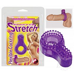 Фиолетовая насадка-кольцо со стимулятором клитора Фиолетовая насадка-кольцо со стимулятором клитора