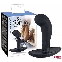 Чёрный анальный массажер простаты Smile Bad Boy - 13 см. Чёрный анальный массажер простаты Smile Bad Boy - 13 см.