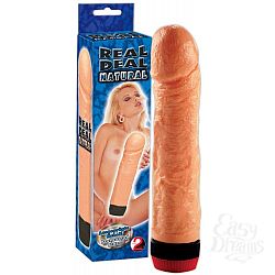 Вибромассажер-реалистик с крупной головкой - 19 см. Вибромассажер-реалистик с крупной головкой - 19 см.